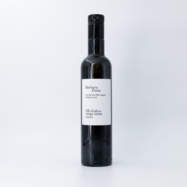 Oli d'oliva verge extra, varietat Empeltre del celler Bàrbara Forés.